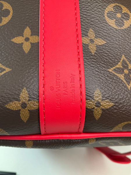 Louis Vuitton Keepall 50 rojo/monograma