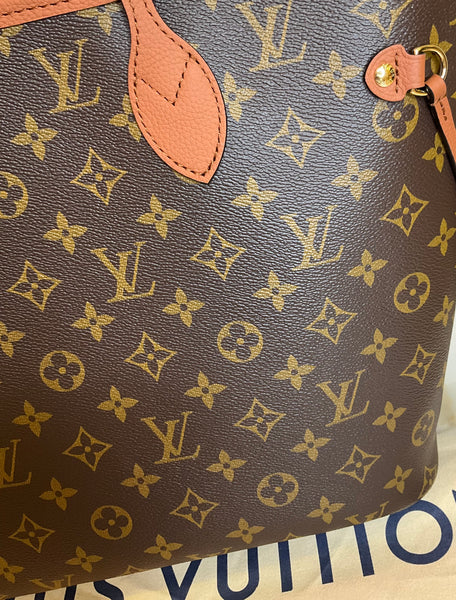 Louis Vuitton neverfull inside out tan