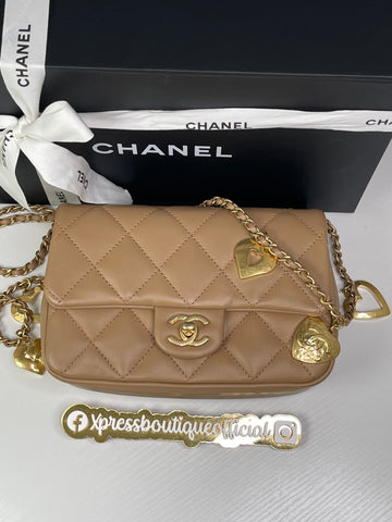 Chanel mini charm hearts