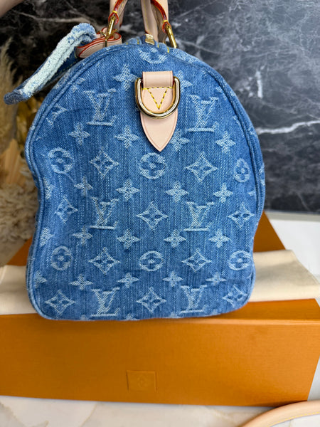 LOUIS VUITTON SPEEDY SOFT BLUE DENIM