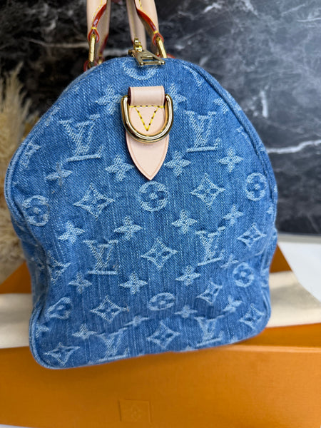 LOUIS VUITTON SPEEDY SOFT BLUE DENIM