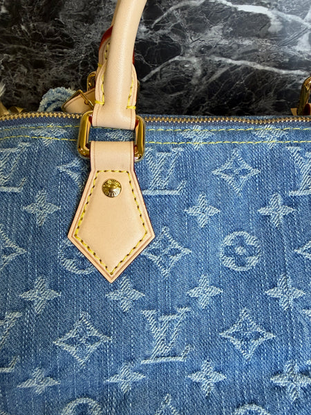 LOUIS VUITTON SPEEDY SOFT BLUE DENIM