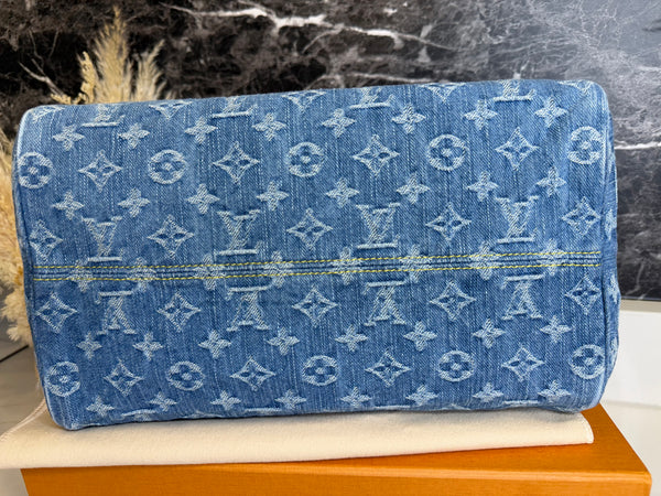 LOUIS VUITTON SPEEDY SOFT BLUE DENIM